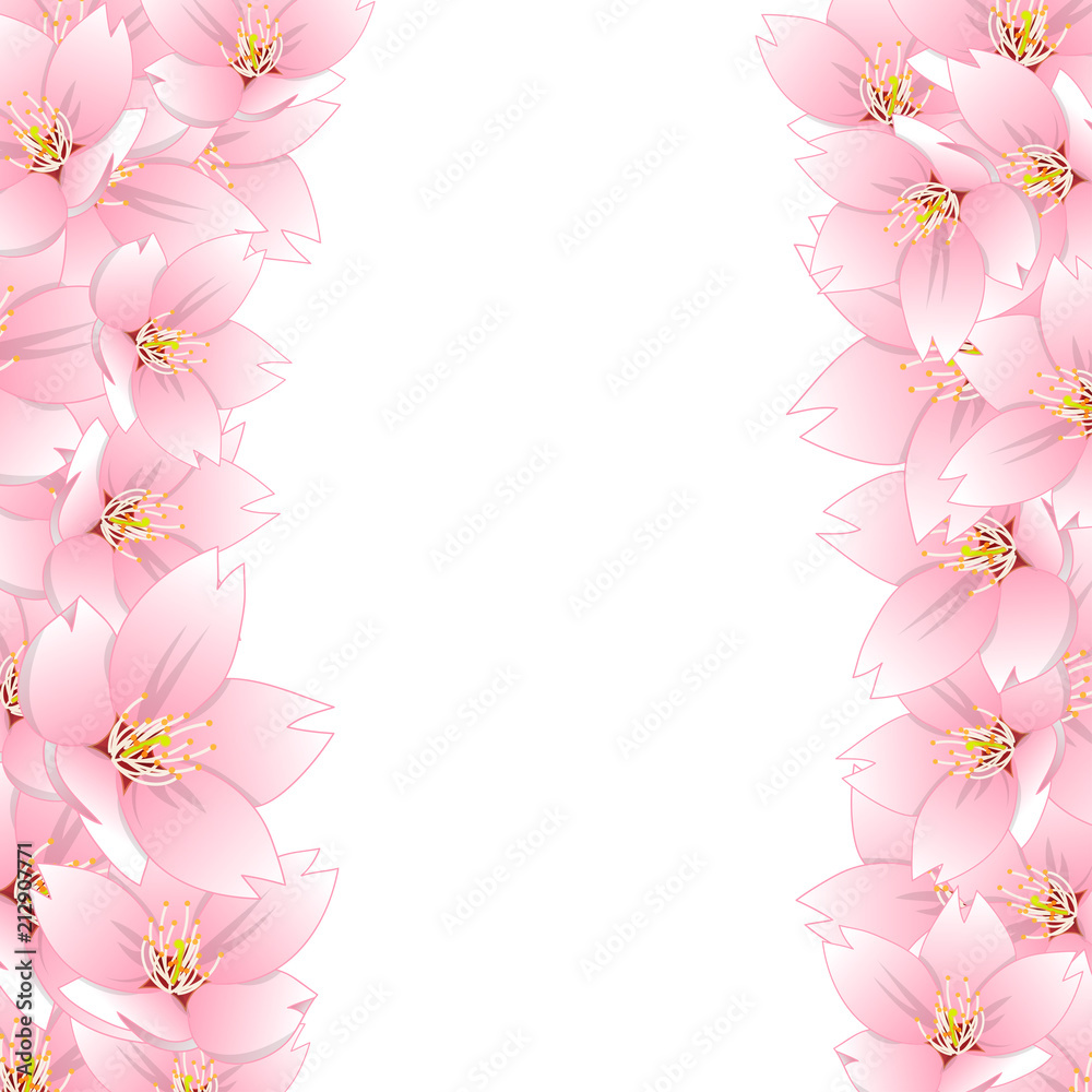 Sakura Cherry Blossom Border
