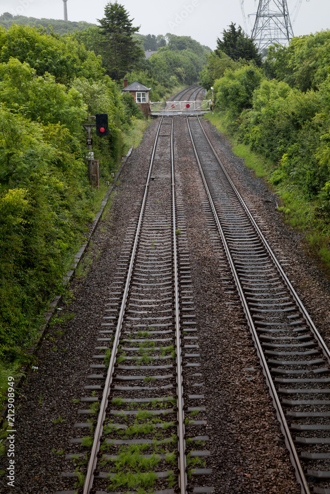 Fototapeta premium Eisenbahnlinie in Wales