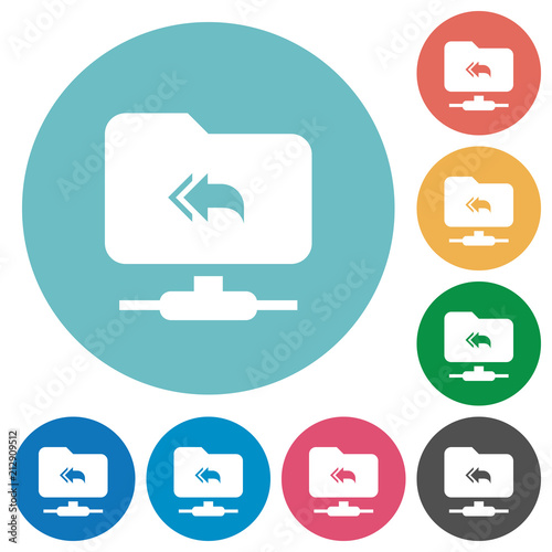 FTP root directory flat round icons
