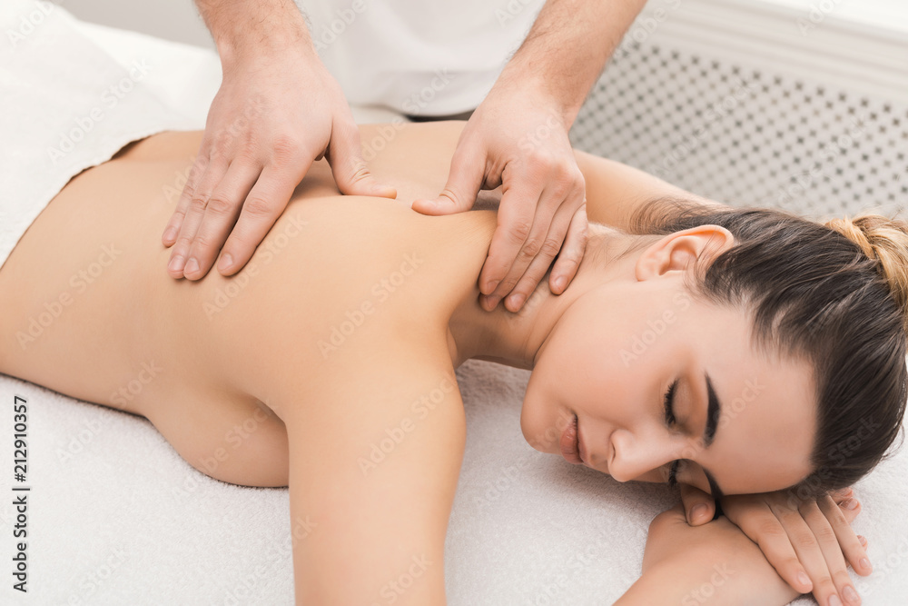 Classical body massage at physiotherapist office Classical body massage at physiotherapist office