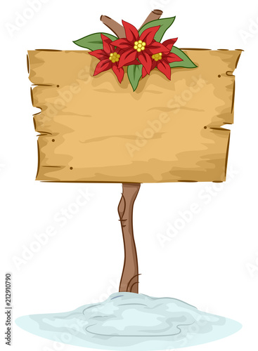 Poinsettia Board Illustration