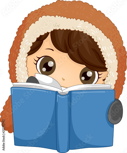 Kid Boy Eskimo Read Book Il...