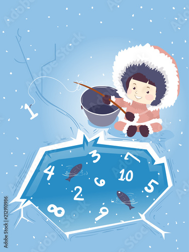 Kid Girl Ice Age Numbers Po...