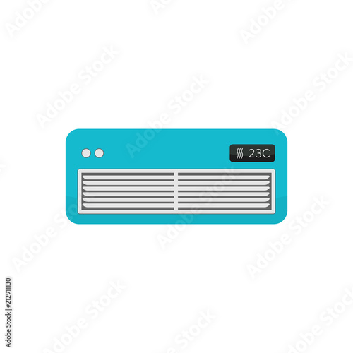 Air cooler symbol - air conditioner - electric appliance - flat vector illustration isolated on white background.
