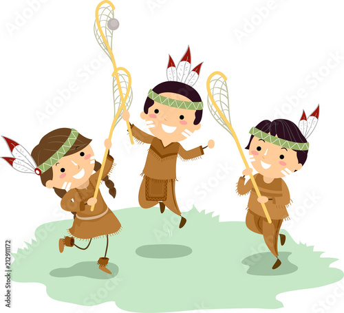 Stickman Kids American Indian Lacrosse