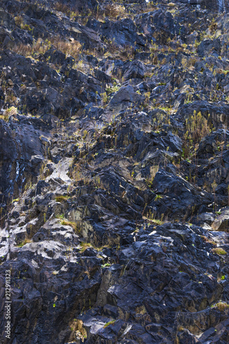 Mountain Background Of Blue Ore And Grass