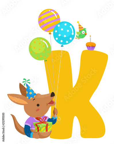 Kangaroo Birthday Alphabet ...