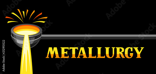 Metallurgical ladle illustration.