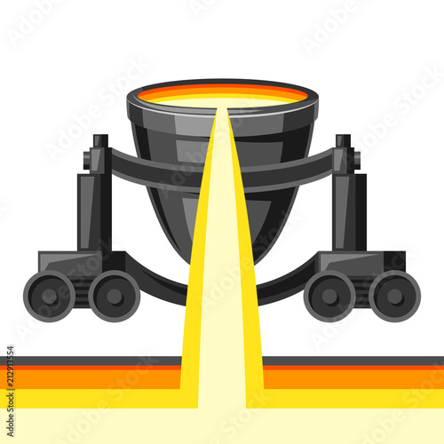 Metallurgical trolley illustration.