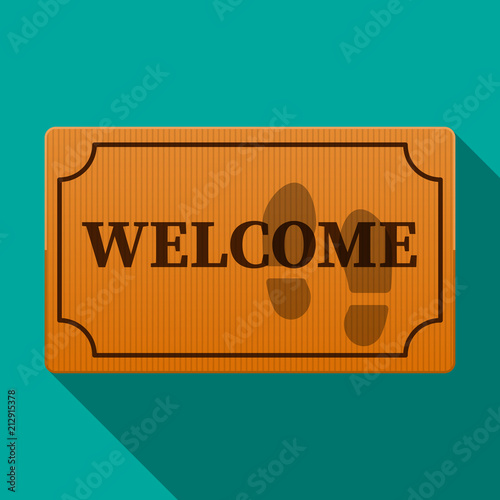 Wellcome mat vector flat design.