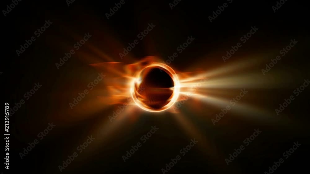 An event horizon shoots light (Loop).