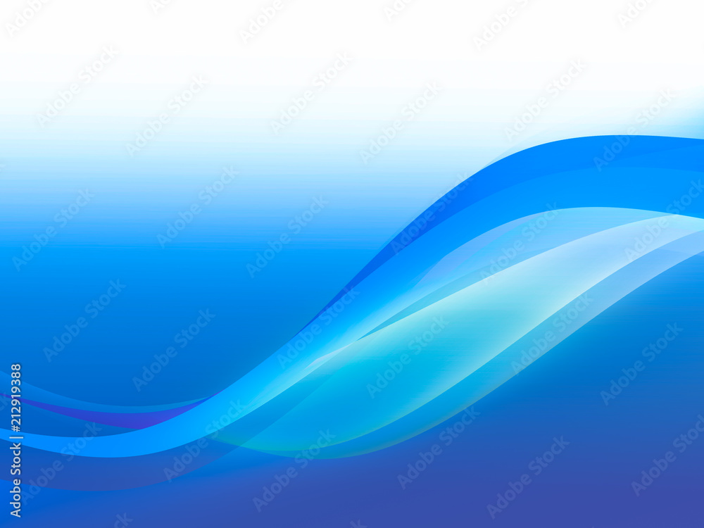 Fototapeta premium Abstract header color wave design element with blue lighting effect. Blue line and wave.
