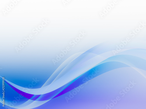 Abstract header color wave design element with blue lighting effect. Blue line and wave.