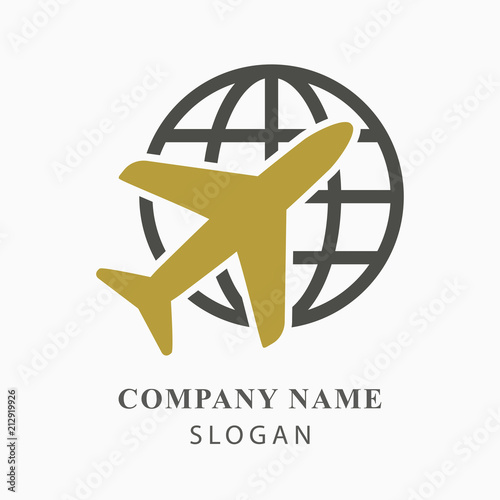 Airplane vector logo design.
