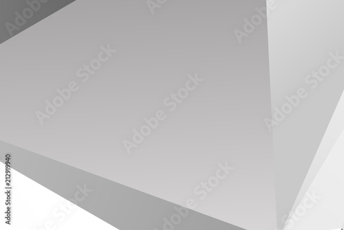 White-grey background with triangles Simple geometric background with gradient shapes. Triangles of different scale, size and shape