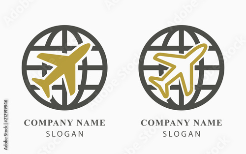 Airplane vector logo design.