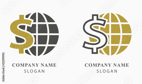 Vector investments money logo design.