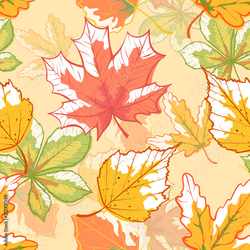 Autumn leaves pattern