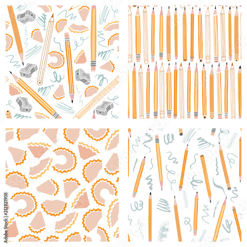 Vector pencil seamless pattern