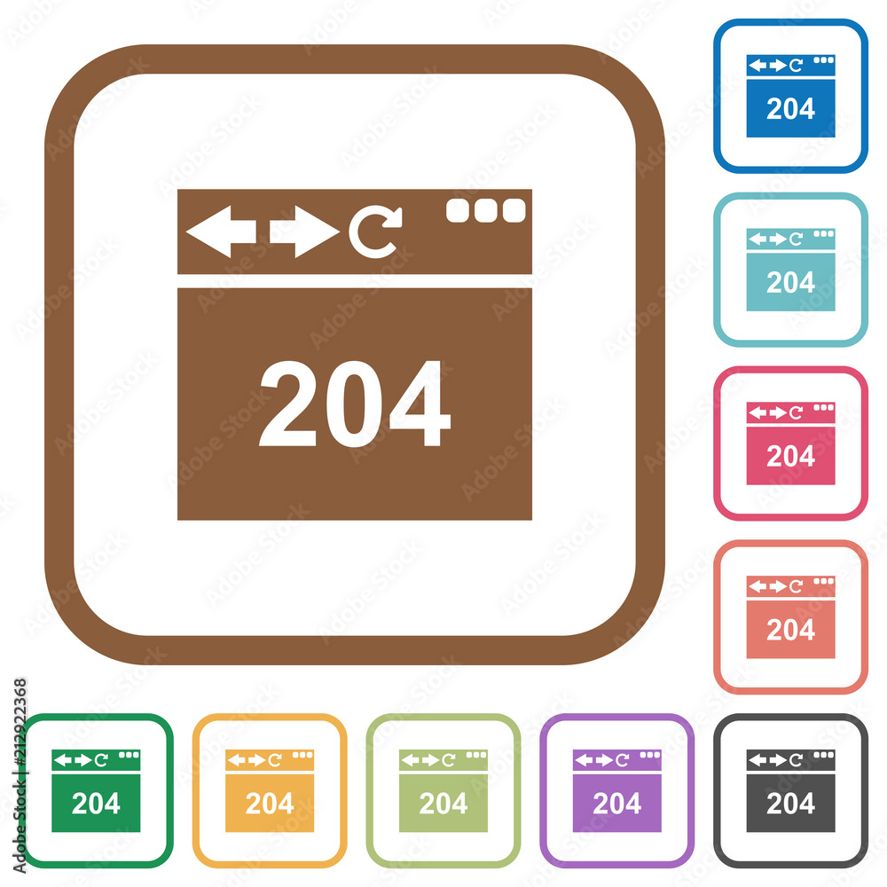 Browser 204 no content simple icons