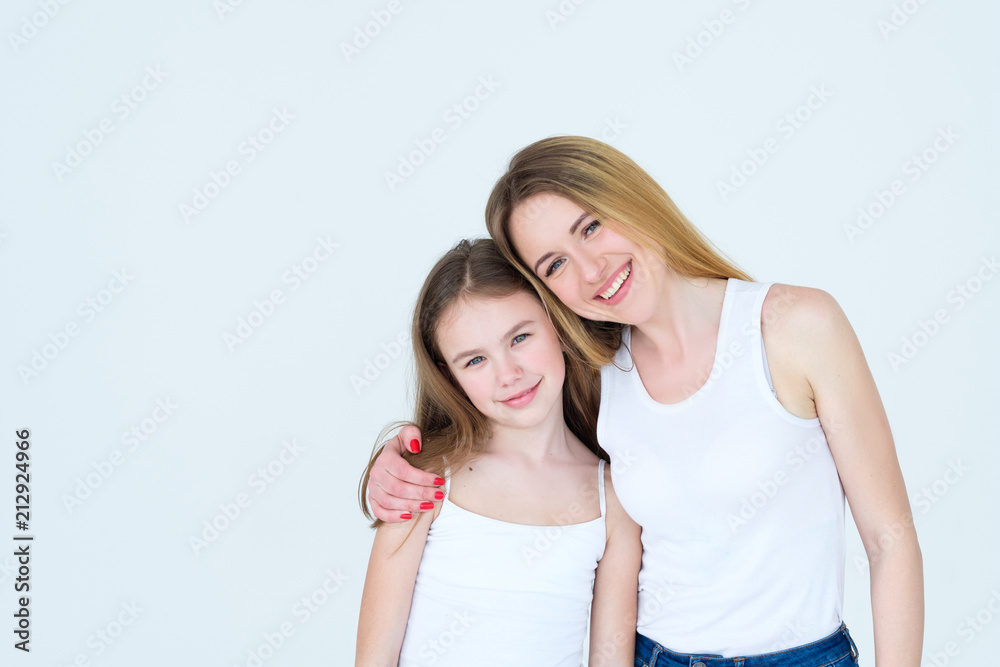 bff and togetherness. family loving hug. mom and little daughter embrace. happy parent child relationship. bff and togetherness. family loving hug. mom and little daughter embrace. happy parent child relationship.