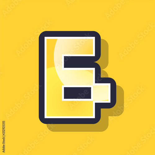 Number six colorful pixel art number typeface with shadow. vector typography design. 