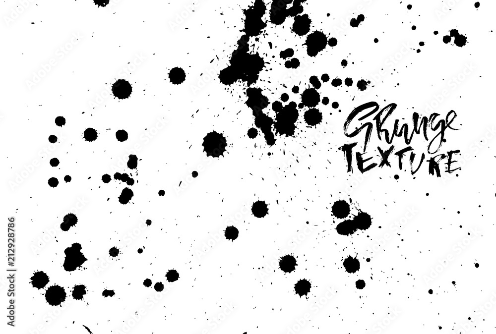 Handdrawn grunge texture. Abstract ink drops background. Black and white grunge illustration. Vector watercolor artwork pattern. Handdrawn grunge texture. Abstract ink drops background. Black and white grunge illustration. Vector watercolor artwork pattern.