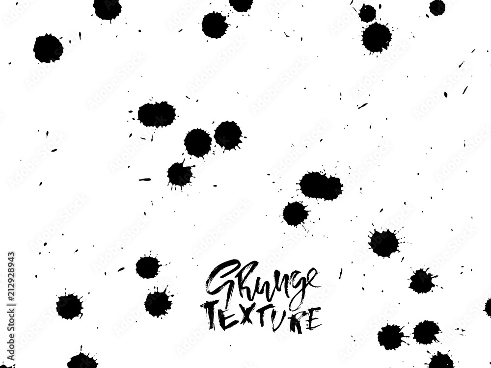 Handdrawn grunge texture. Abstract ink drops background. Black and white grunge illustration. Vector watercolor artwork pattern. Handdrawn grunge texture. Abstract ink drops background. Black and white grunge illustration. Vector watercolor artwork pattern.