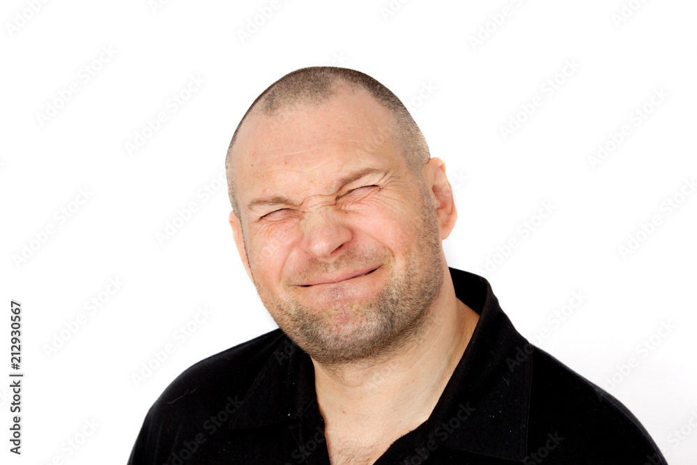 Portrait of a smiling man on a white background Portrait of a smiling man on a white background