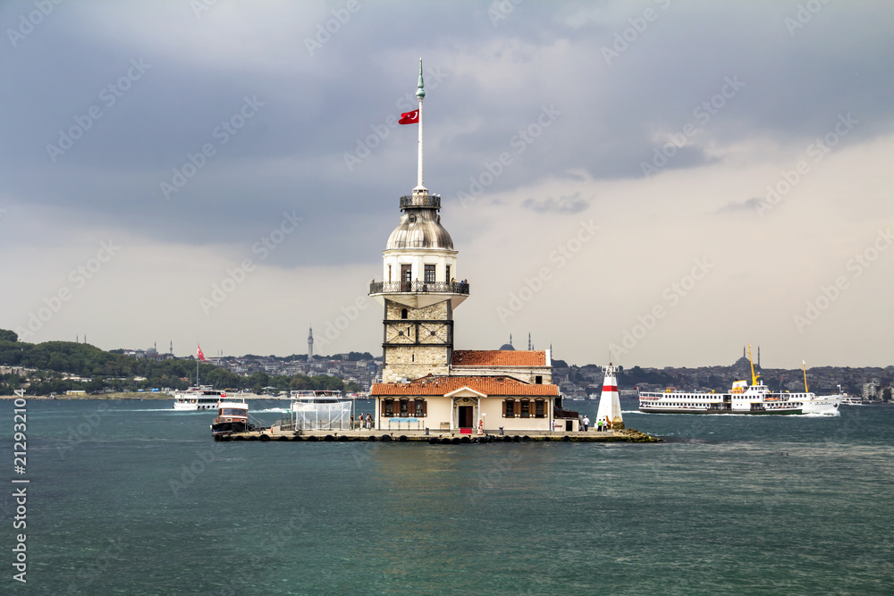 The Maiden's Tower in istanbul, Turkey