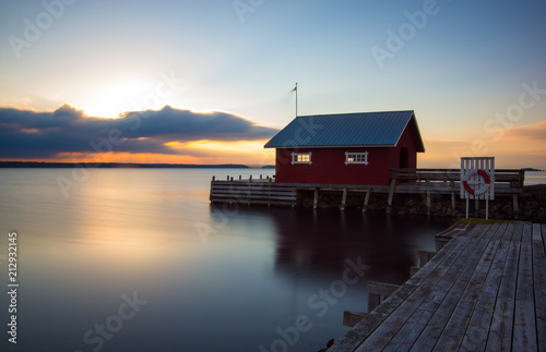 Der Siljan See in Schweden am Morgen photo