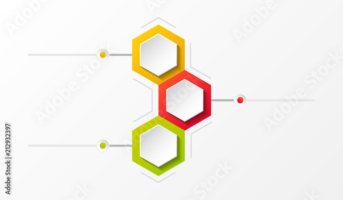 Empty template of colourful icons with copyspace. Vector.