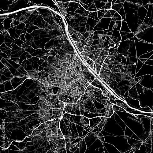 Area map of Vienna, Austria