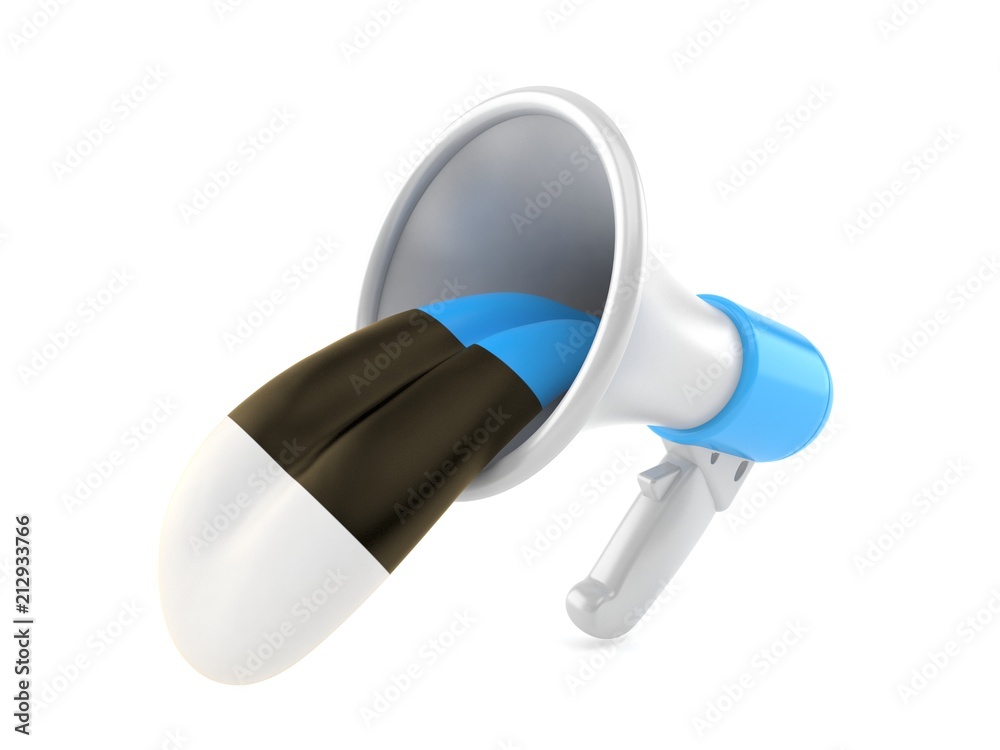 Fototapeta premium Megaphone with estonian tongue