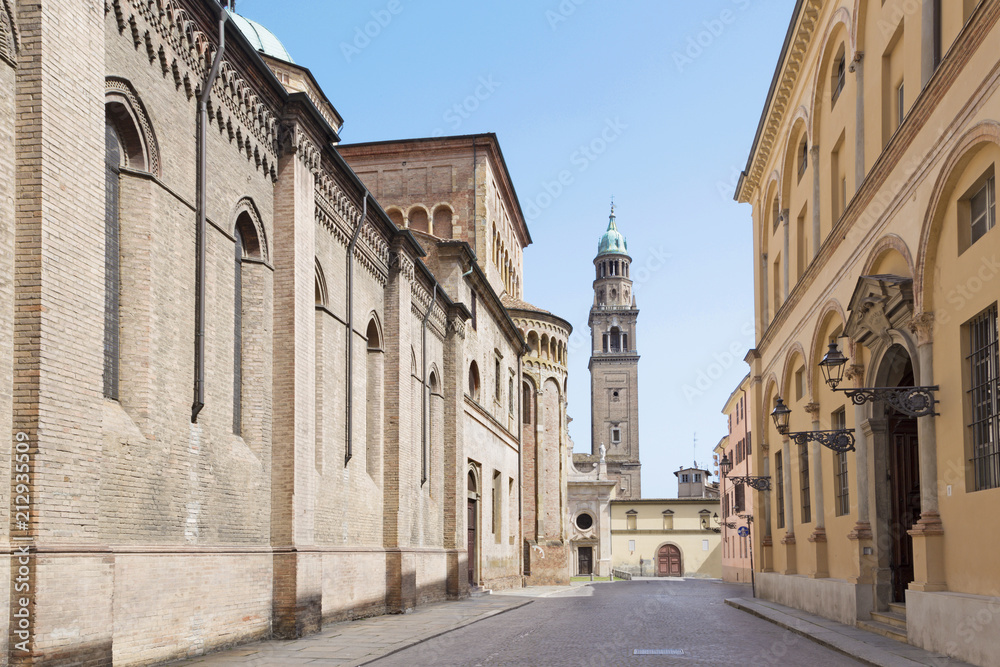 Parma - The Duomo and baroque church Chiesa di San Giovanni Evangelista (John the Evangelist).