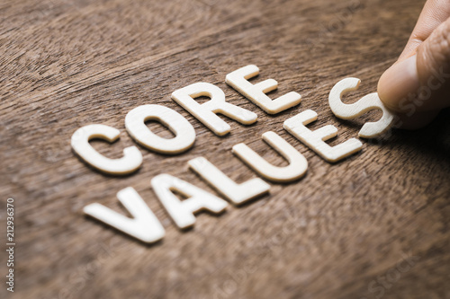 Core Values Wood Letters