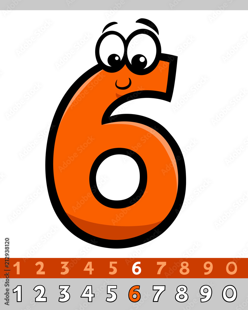 number six cartoon character number six cartoon character