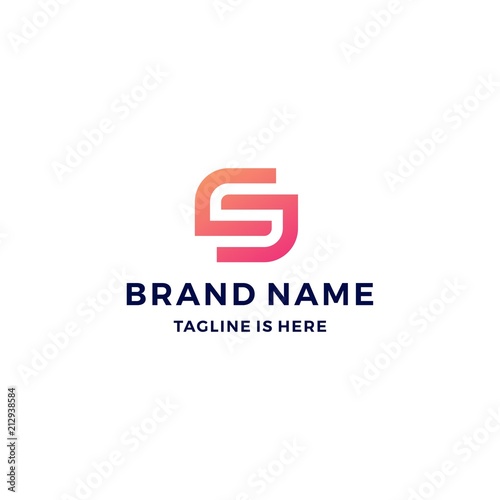 Free Download s letter minimal simple vibrant logo vector icon - GFXLoad