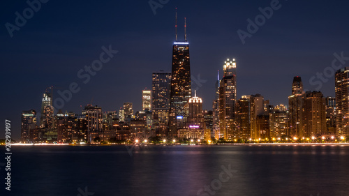 Chicago Skyline Panorama at Night © JTP
