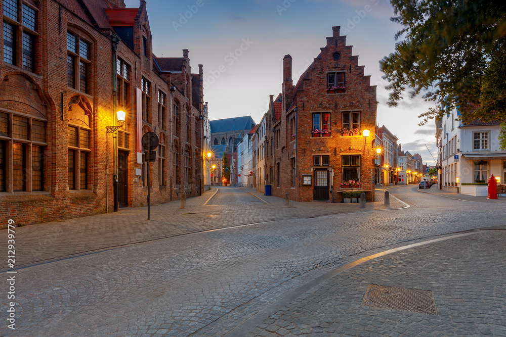 Brugge. Old medieval street.