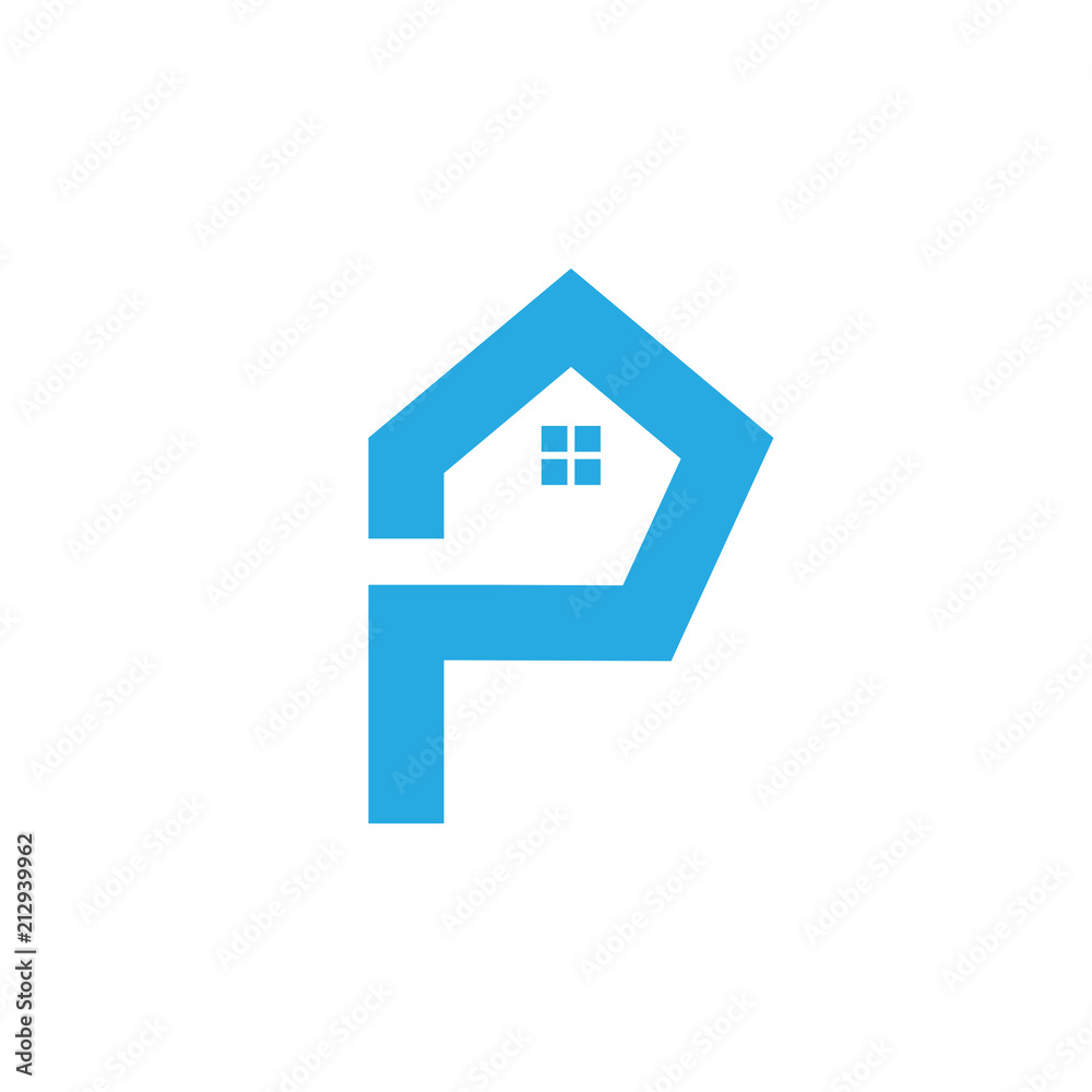 Letter P home logo