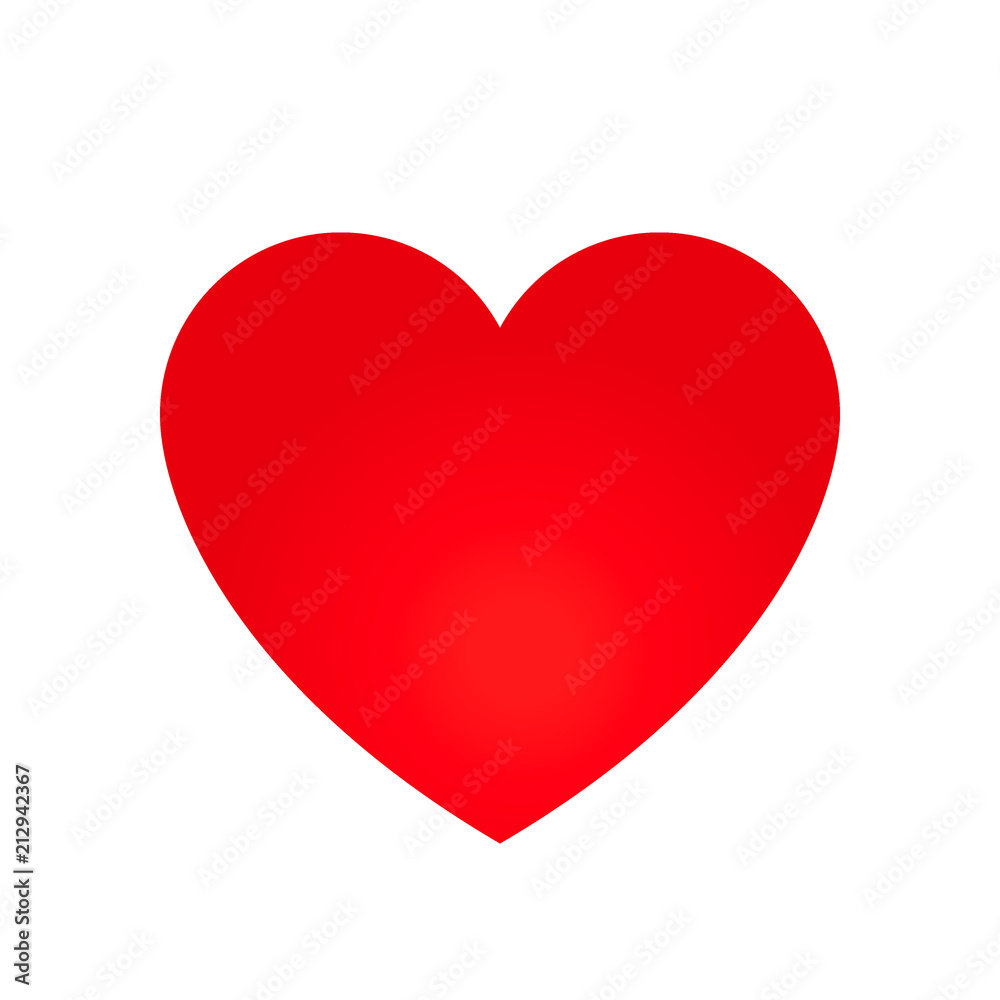 Vector heart shape symbol illustration