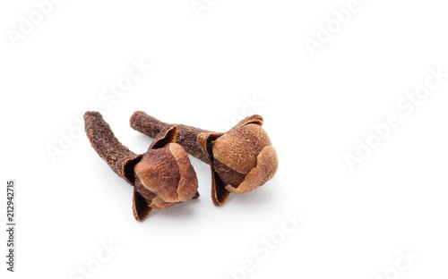 spice cloves isolated on white background