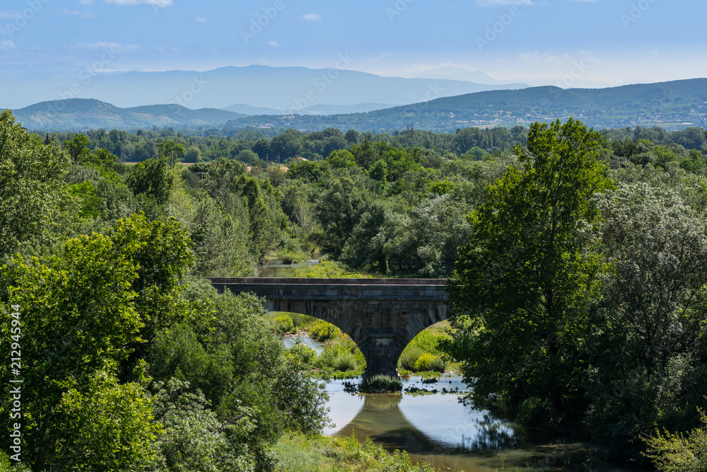 Brücke über die payre im Rhonetal
