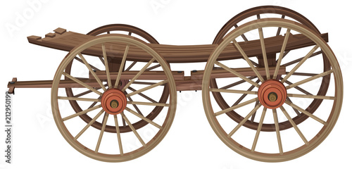 An old wooden wagon