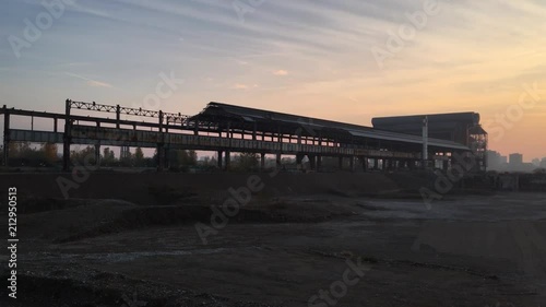 A view of an old and abandoned industrial area in Sesto San Giovanni, Italy Europe. Clean up works and retraining projects of an ancient steel region