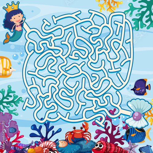 Underwater maze puzzle game