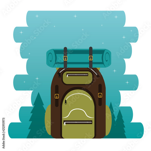 camping zone with bag