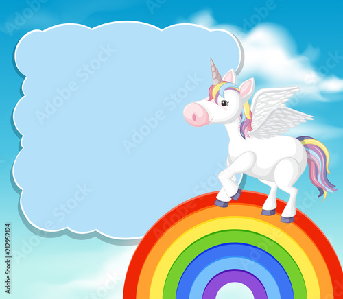 A Colourful Unicorn Template