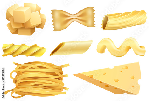 A Set of Pasta and Cheese